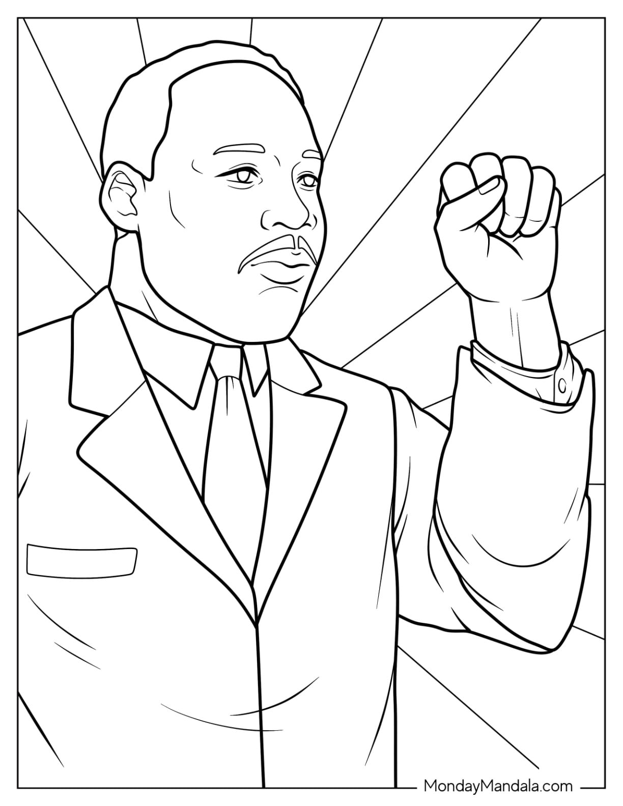 martin luther king, jr. coloring pages (free printables)